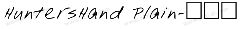 HuntersHand Plain字体转换